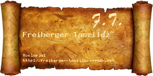 Freiberger Tasziló névjegykártya